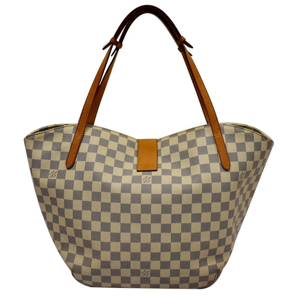 LOUIS VUITTON Salina PM Damier Azur Shoulder Bag White
