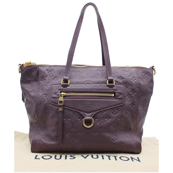 LOUIS VUITTON Lumineuse PM Monogram Empreinte Leather Shoulder Bag Plum