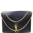 YVES SAINT LAURENT Cassandra Medium Monogram Clasp Shoulder Bag Black