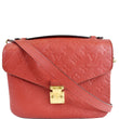 LOUIS VUITTON Metis Pochette Empreinte Leather Crossbody Bag Red