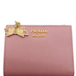 PRADA Small Saffiano Leather Wallet Pink