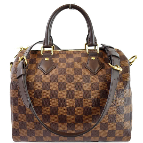 LOUIS VUITTON Speedy 25 Bandouliere Damier Ebene Shoulder Bag Brown