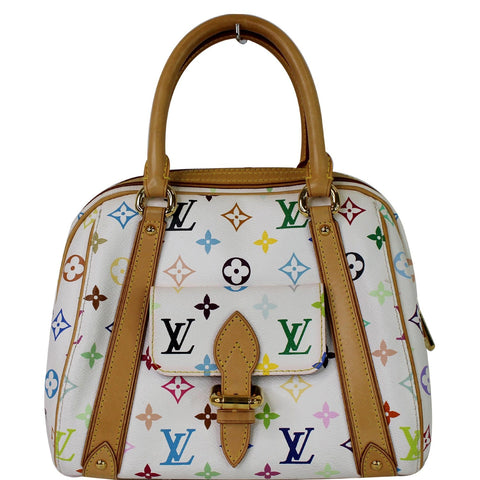 LOUIS VUITTON Priscilla Monogram Multicolore Canvas Handbag White
