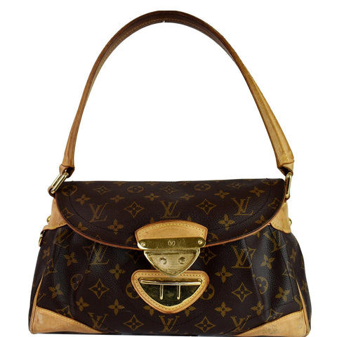 LOUIS VUITTON Beverly MM Monogram Canvas Shoulder Bag Brown