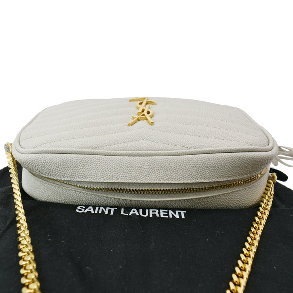 YVES SAINT LAURENT Mini Lou Matelasse Leather Camera Bag White