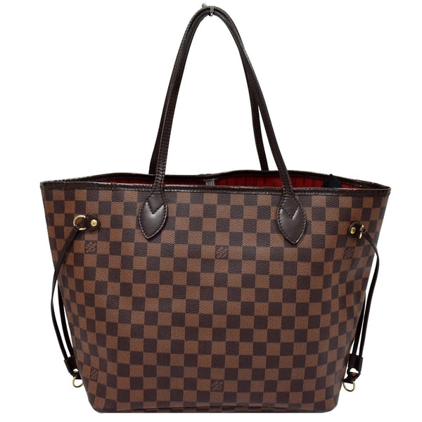 LOUIS VUITTON Neverfull MM Damier Ebene Tote Shoulder Bag Brown