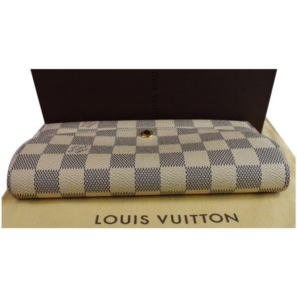 LOUIS VUITTON Emilie Damier Azur Wallet White