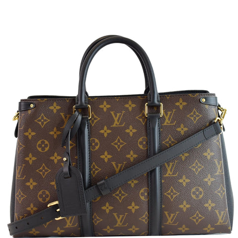LOUIS VUITTON Soufflot MM Monogram Canvas Shoulder Bag Black