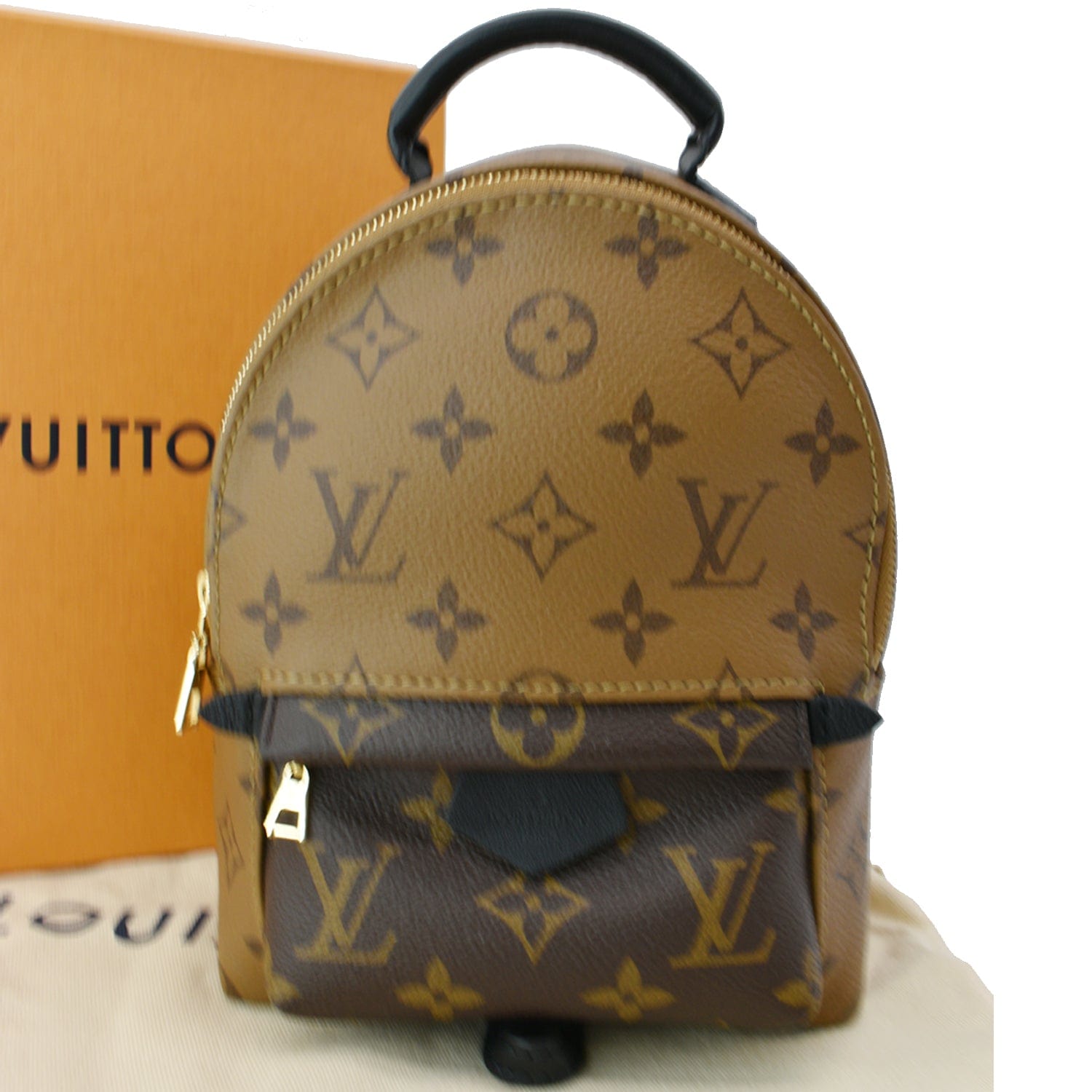 louis vuitton backpack palm springs mini dupe LOUIS VUITTON Palm Springs PM Monogram Reverse Canvas Backpack Brown