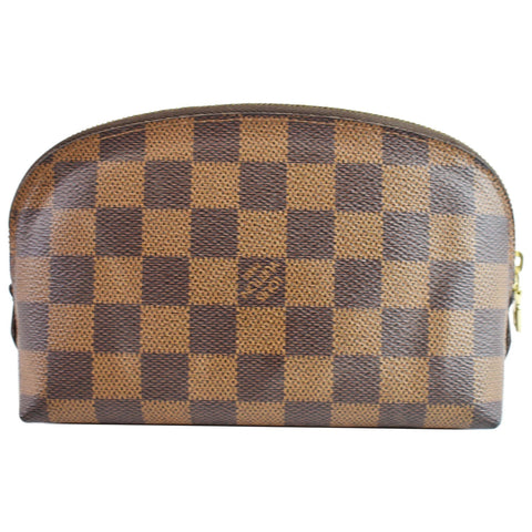 LOUIS VUITTON Damier Ebene Cosmetic Pouch Brown