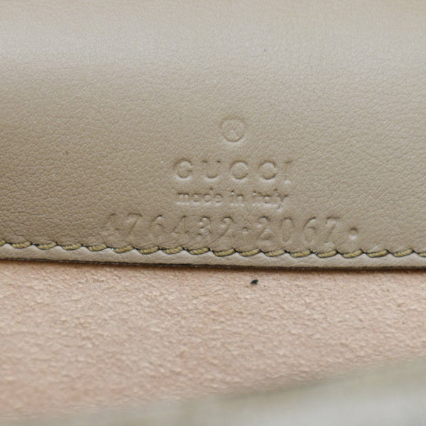 GUCCI Dionysus Super Mini GG Supreme Canvas Crossbody Bag Taupe 476432