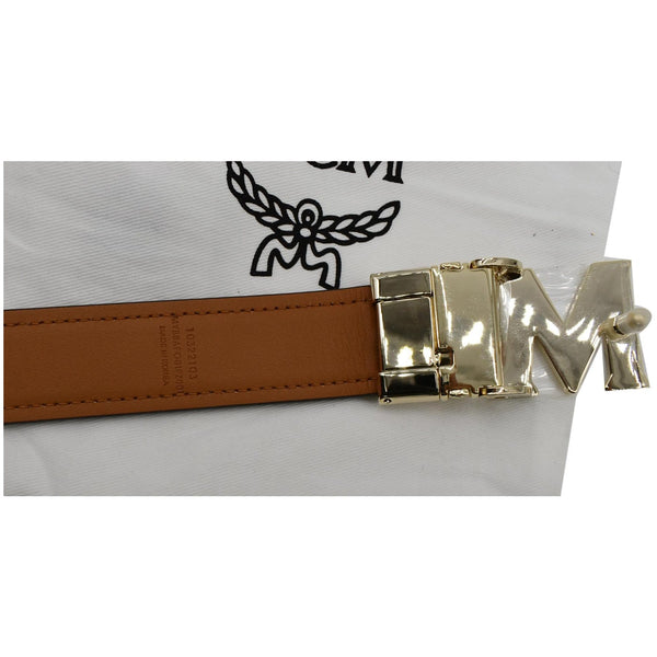 MCM Claus M Reversible Belt Pink | Dallas Handbags