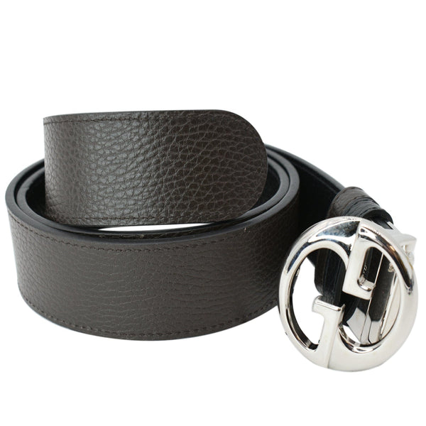 GUCCI  GG Reversible Leather Belt Black/Brown 449715 Size 95.38
