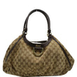 GUCCI Gg0978s Abbey D Ring GG Canvas Large Hobo Bag Brown 189835 - Final Sale