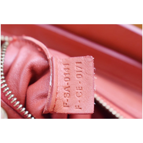 Celine Micro Luggage Calfskin Leather Tote Bag - Red color