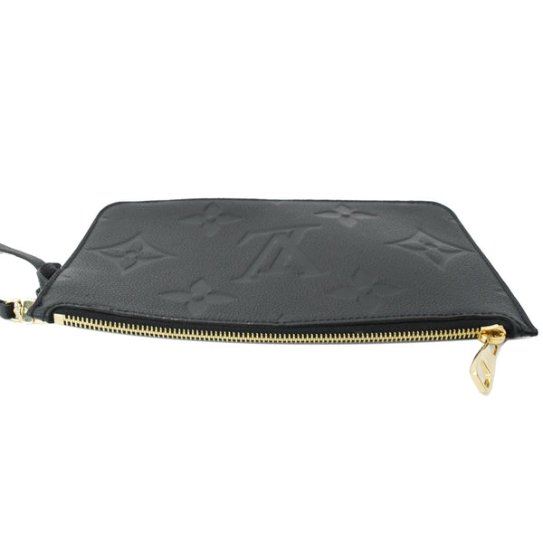 LOUIS VUITTON Empreinte Monogram Neverfull MM Pochette Wristlet Pouch Black