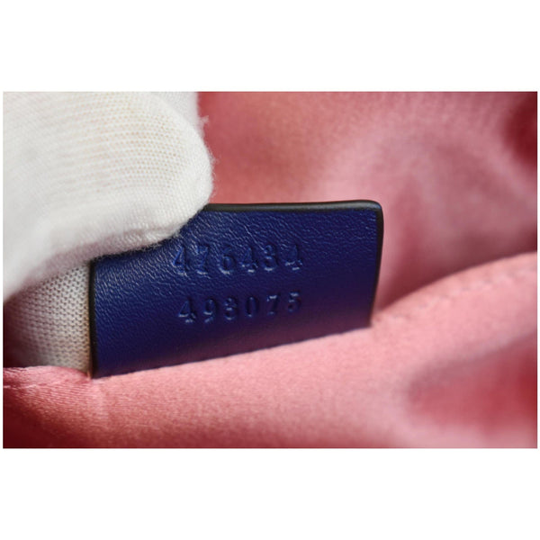 GUCCI GG Marmont Matelasse Velvet Belt Bag Blue 476434