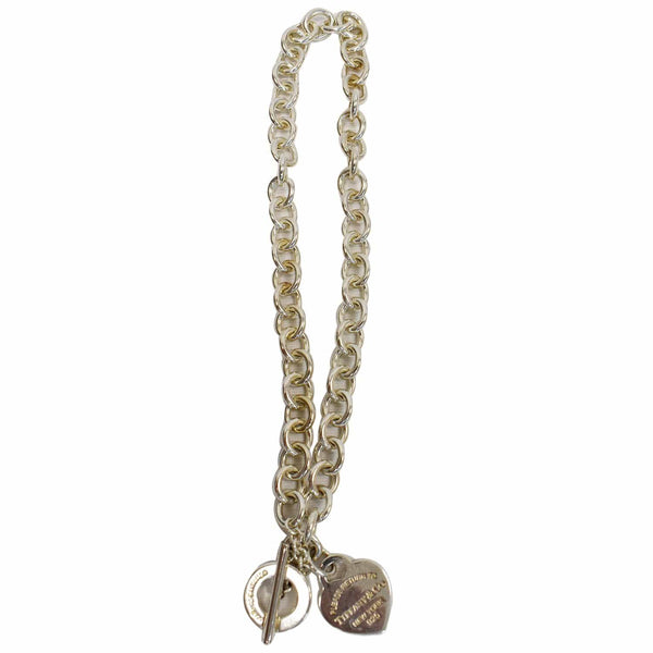 Tiffany & Co. Return To Tiffany Heart Tag Chain Link Toggle Necklace Silver