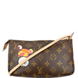 LOUIS VUITTON Murakami Panda Pochette Monogram Canvas Accessoires Pouch Brown