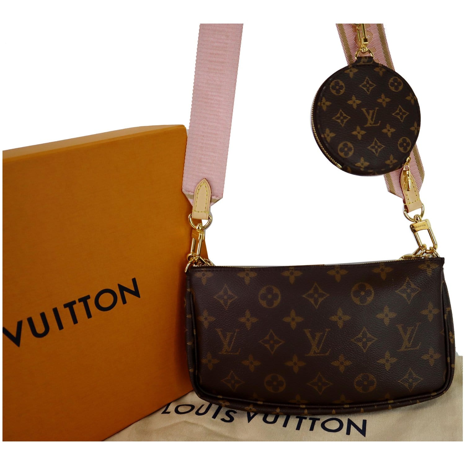 Louis Vuitton Multi Pochette Accessoires Bandouliere Shoulder Strap Canvas  with Monogram Canvas Brown 2271871