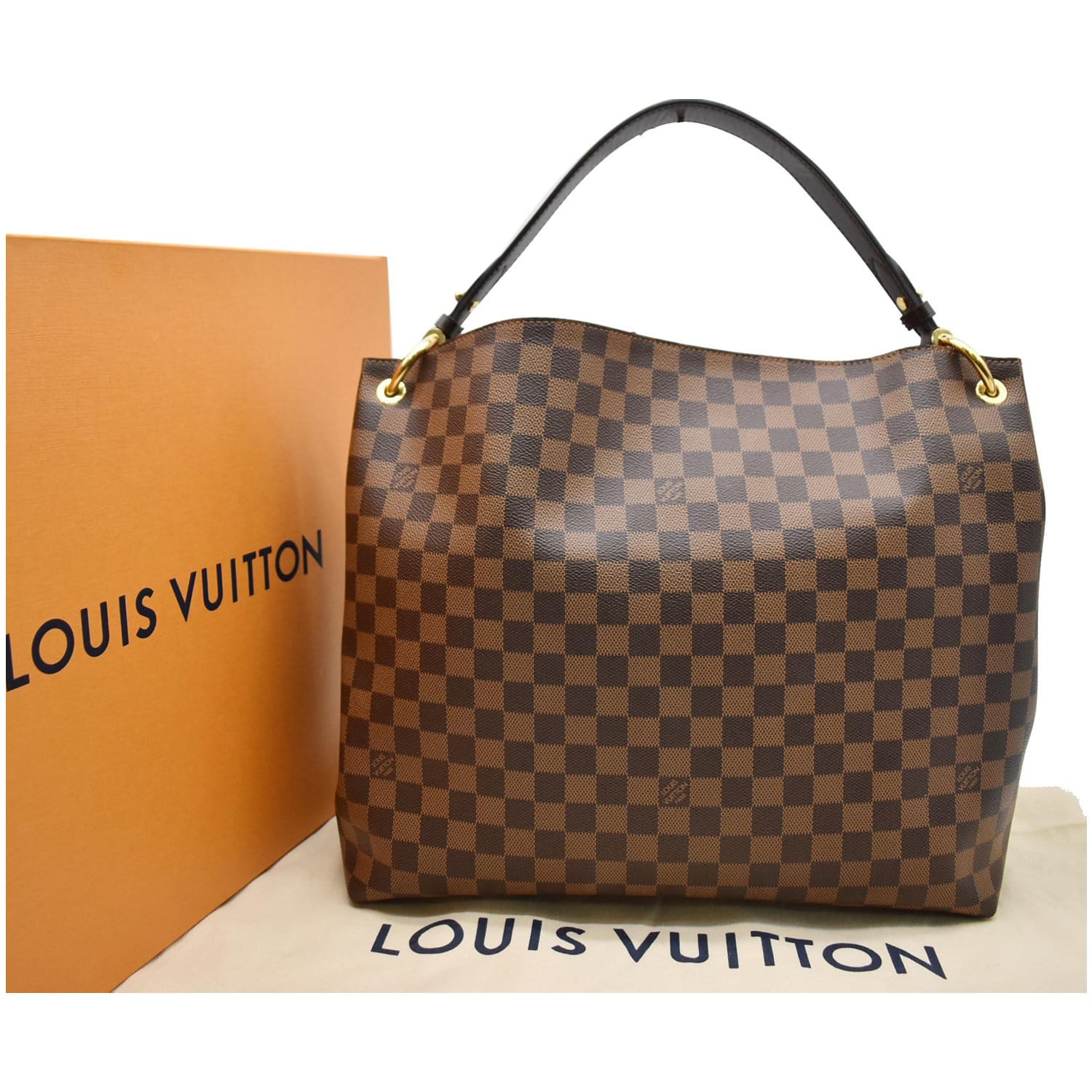LOUIS VUITTON Graceful MM Damier Ebene Shoulder Bag Brown - Hot Deals