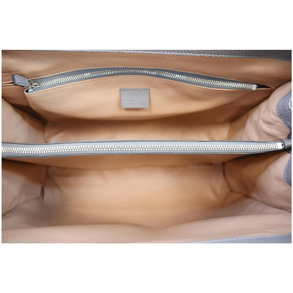 Gucci Zumi Medium Grainy Leather Top Handle Bag Dusty Grey 564714
