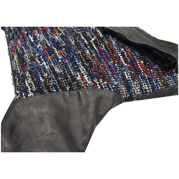 CHANEL Tweed Girl Large Lambskin Shoulder Bag Multicolor