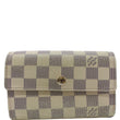 LOUIS VUITTON Alexandra Damier Azur Wallet White
