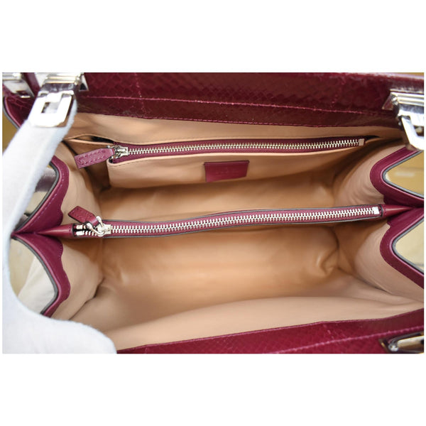 Gucci Zumi Small Snakeskin Leather handbag interior