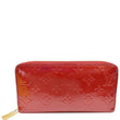 LOUIS VUITTON Monogram Vernis Zippy Wallet Red