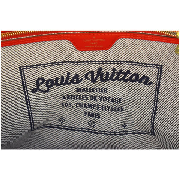 LOUIS VUITTON Neverfull MM Patchwork Monogram Denim Shoulder Bag Blue