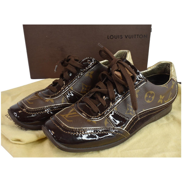 Louis Vuitton Monogram Patent Globe Trotter Sneaker US8 - side preview
