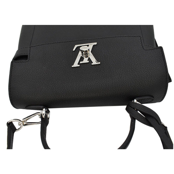 LOUIS VUITTON Lockme Ever BB Pebbled Leather Crossbody Bag Black