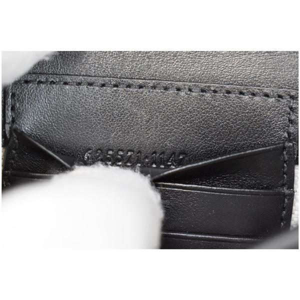 GUCCI GG Embossed Leather Mini Messenger Bag Black 625571