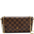 LOUIS VUITTON Pochette Felicie Monogram Canvas Crossbody Bag Brown