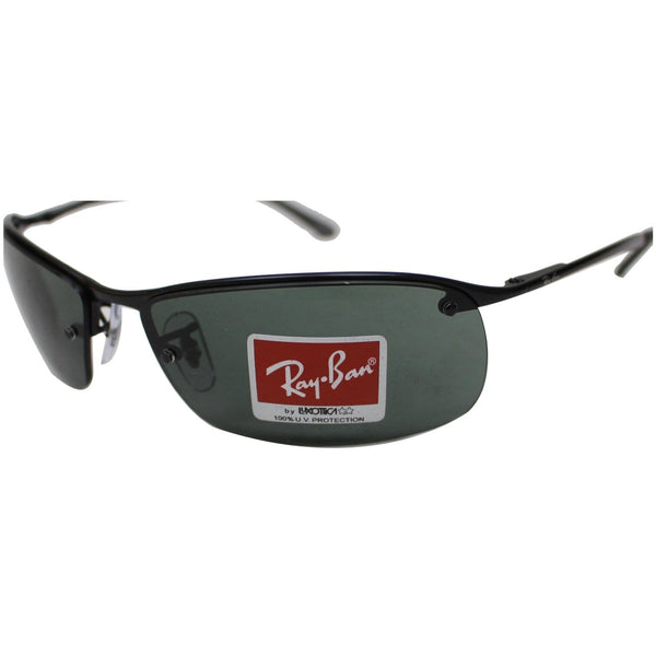 RAY-BAN RB3183 006/71 63 Sunglasses Matte Black/Green Lens