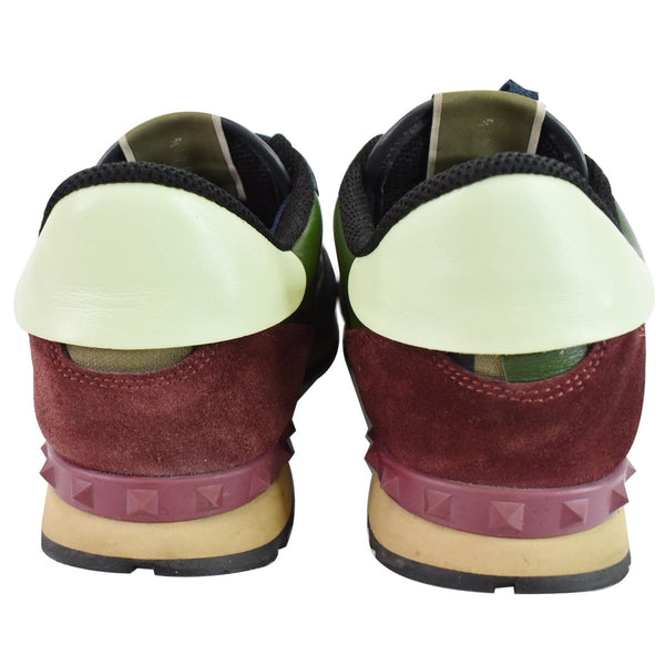 VALENTINO Garavani Rockrunner Camouflage-Print Leather Sneakers Multi US 8.5