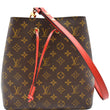 LOUIS VUITTON Neonoe Monogram Canvas Shoulder Bag Coquelicot