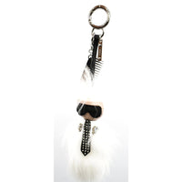 FENDI Karl Lagerfeld Stainless Steel Keychain White