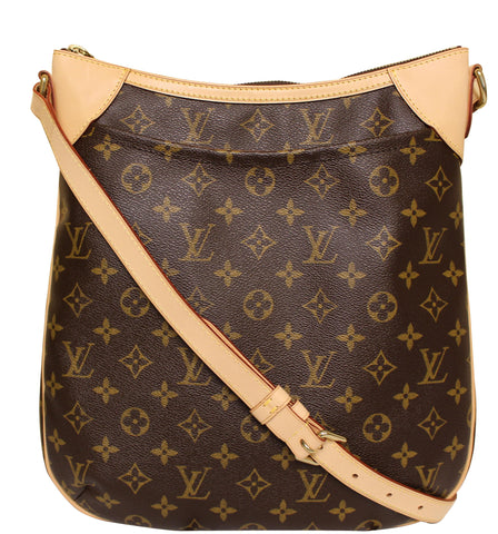 LOUIS VUITTON Odeon MM Monogram Canvas Shoulder Bag Brown