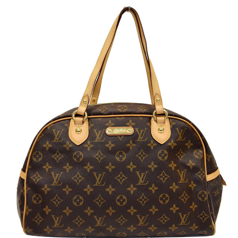 LOUIS VUITTON Montorgueil GM Monogram Canvas Shoulder Bag Brown