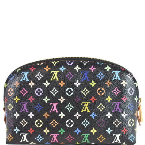 LOUIS VUITTON Monogram Multicolor Pochette Cosmetic Pouch Black