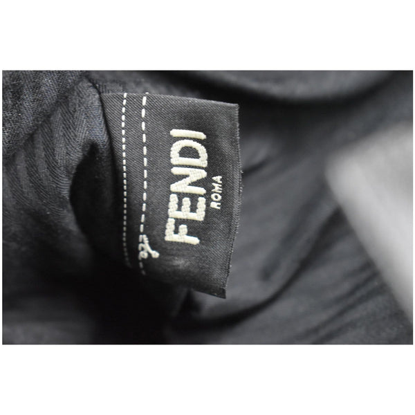 FENDI Petite 2Jours Vitello Leather Elite Tote Shoulder Bag Black