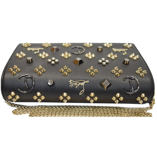 Lv Paloma Embellished Leather Bag top side black