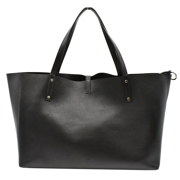 TIFFANY & CO Leather Tote Bag Black