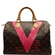 Louis Vuitton V Speedy 30 Grenade Monogram Satchel Bag