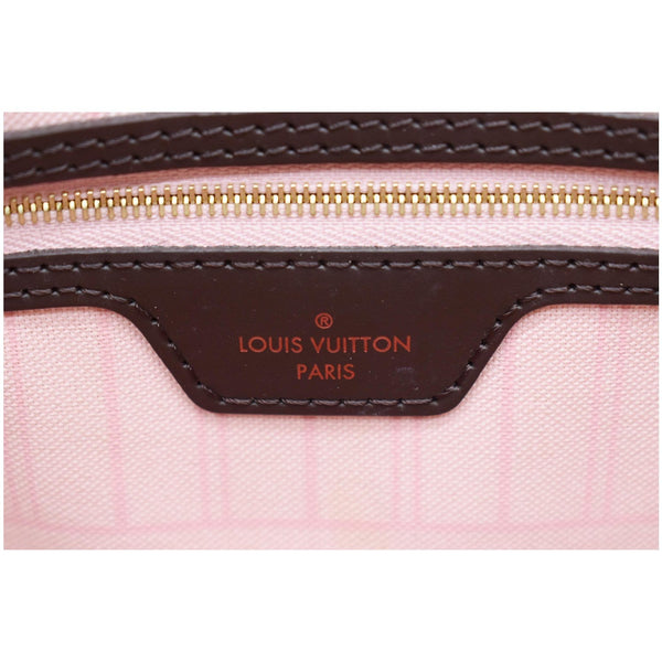 LOUIS VUITTON Neverfull MM Damier Ebene Tote Bag Brown