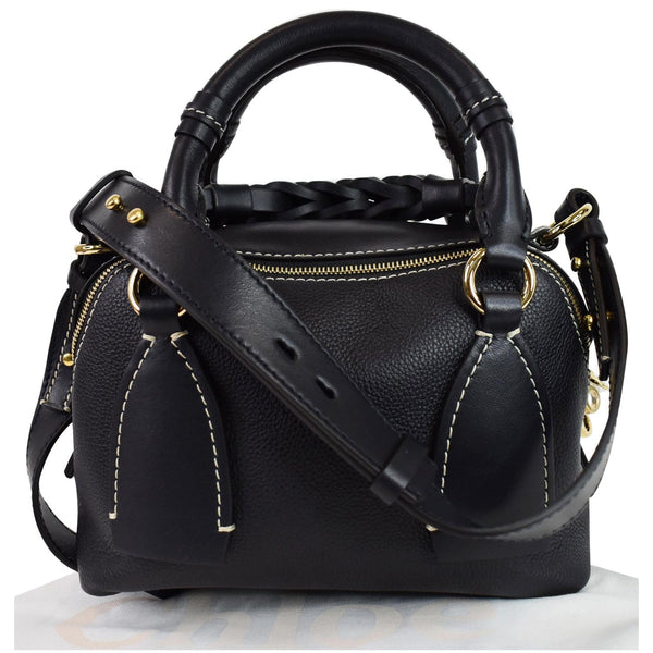 CHLOE Daria Small Classic Smooth Leather Crossbody Bag Black