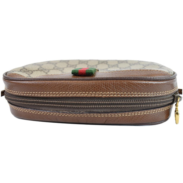 Gucci GG Supreme Web Crossbody Bag Beige For Women - zip view