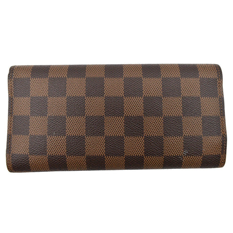 LOUIS VUITTON Josephine Damier Ebene Wallet Brown
